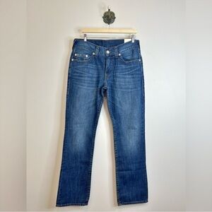 True Religion Denim Straight Red Jeans Ultra Indigo Style 101250 Men Size 33 NWT